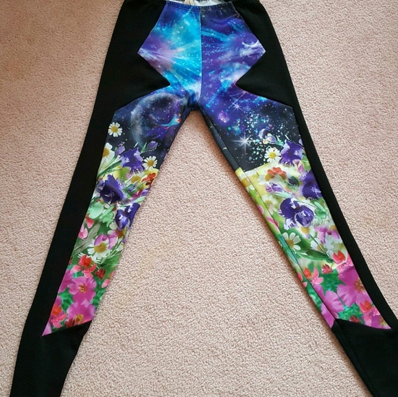 Nasty Gal Galaxy bloom leggings - Picture 1 of 1